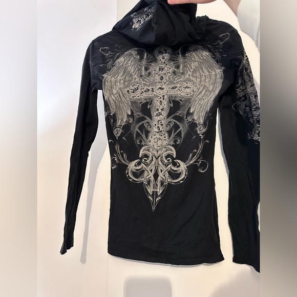 Urban X Hoodie with Silver Cross Design - Picture 5 of 6